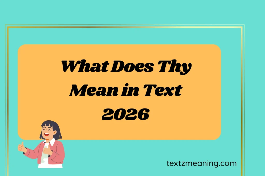 What Does Thy Mean in Text