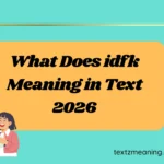 What Does idfk Meaning in Text