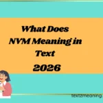 What Does NVM Meaning in Text