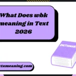What Does wbk meaning in Text